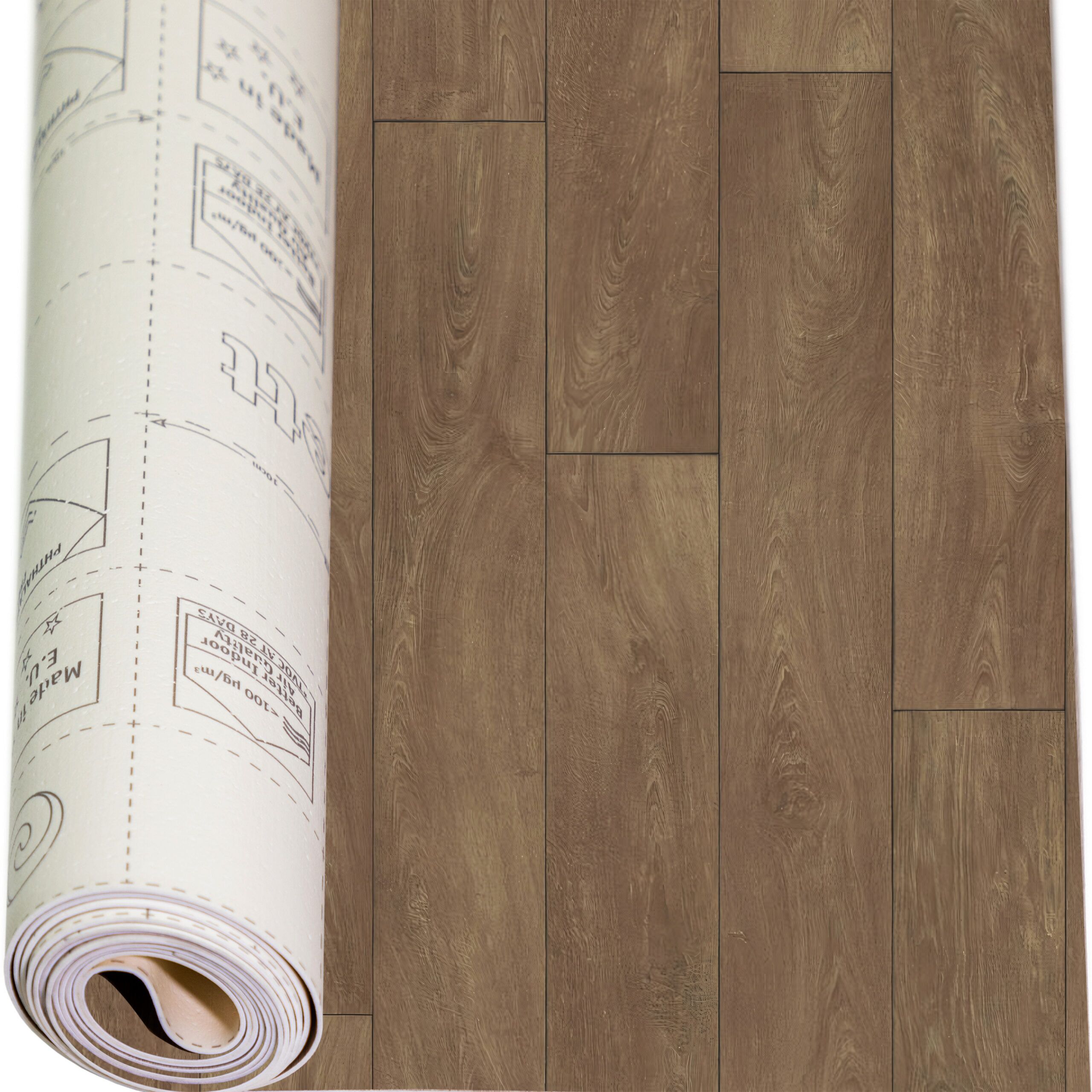 Piso vinilico en rollo Vintage Oak Natural
